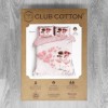 Lenjerie de pat dublu bumbac 100% ranforce Club Cotton Amoro, flamingo îndrăgostiți, alb și roz