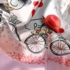 Lenjerie de pat dublu bumbac 100% ranforce Club Cotton Humy, cuplu pe bicicletă