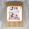 Lenjerie de pat dublu bumbac 100% ranforce Club Cotton Humy, cuplu pe bicicletă