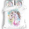 Lenjerie pat dublu bumbac 100% ranforce, Club Cotton, Unicorn Lily