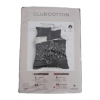 Lenjerie de pat dublu bumbac 100% ranforce Club Cotton Musicol, note muzicale, alb și negru