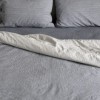 Lenjerie de pat dublu din bumbac 100% ranforce model Club Cotton Pure Antracit cu design simplu în nuanțe de antracit și alb