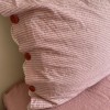 Lenjerie de pat dublu din bumbac 100% ranforce model Club Cotton Pure Terra cu design simplu în nuanțe de roz și alb