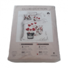Lenjerie de pat dublu bumbac 100% ranforce Club Cotton Tik Tak, inimioare și fluturi, alb, roșu și multicolor