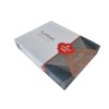 Lenjerie pat dublu bumbac 100% ranforce, Cotton Box, model Asel Antracit, cu imprimeuri geometrice în nuanțe de antracit, gri și maro