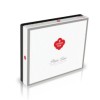 Lenjerie de pat dublu bumbac 100% ranforce Cottonbox Bitter, design modern minimalist în antracit cu detalii negre.