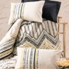 Lenjerie pat dublu Cotton Box Elvira Black bumbac ranforce model etnic boho alb negru