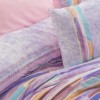 Lenjerie de pat Larry-Pink cu nuanțe de roz, violet și albastru, imprimeuri abstracte