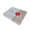 Lenjerie de pat dublu bumbac 100% ranforce Cottonbox Oniks, design abstract în nuanțe de caramel, alb, gri și portocaliu.