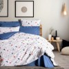Lenjerie de pat Cottonbox din bumbac 100% ranforce, design modern în albastru și alb, cu forme geometrice colorate și linii subtile