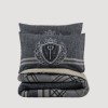 Lenjerie de pat Thor-Beige cu nuanțe de bej și gri, motive decorative elegante