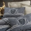 Lenjerie de pat Thor-Beige cu nuanțe de bej și gri, motive decorative elegante