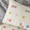 Lenjerie pat dublu cu elastic Cotton Box Evo Gri bumbac 100% ranforce design geometric