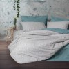 Lenjerie pat dublu cu elastic Cotton Box June Mint bumbac 100% ranforce model floral mint