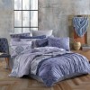 Lenjerie de pat albastră și mov Nazenin Home din bumbac 100% ranforce, calitate premium
