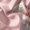 Lenjerie de pat dublu bumbac 100% ranforce Sweety roz-gri cu design unicorn și flori