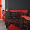 Lenjerie de pat Cottonbox, din bumbac 100% ranforce, cu model geometric roșu-negru