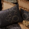 Lenjerie de pat Cottonbox, din bumbac 100% ranforce, cu model geometric cu hexagoane în nuanțe de cupru și negru