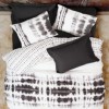 Lenjerie de pat Cottonbox, din bumbac 100% ranforce, alb-negru cu imprimeuri abstracte
