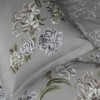 Lenjerie pat dublu bumbac 100% satinat TAC Mako Satin Elodie Gri model floral