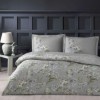 Lenjerie pat dublu bumbac 100% satinat TAC Mako Satin Elodie Gri model floral