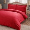 lenjerie pat bumbac satinat TAC Basic Rosu simpla eleganta rosie