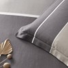 Lenjerie de pat mov-gri TAC Hazel Murdum, model modern, set de 5 piese din mako-satin