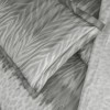 Lenjerie pat dublu bumbac 100% satinat TAC Mako Satin Zavora Antracit model abstract gri