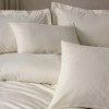 Lenjerie pat dublu bumbac 100% ranforce, Cotton Box, model crem, cu model în carouri crem deschis