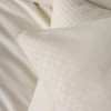 Lenjerie pat dublu bumbac 100% ranforce, Cotton Box, model crem, cu model în carouri crem deschis