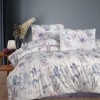 Lenjerie pat dublu bumbac 100% ranforce Amaris Lila cu flori pastelate