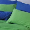 Lenjerie pat dublu reversibilă Cozy Home Sage în verde crud și albastru marin, bumbac ranforce
