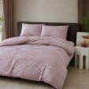 Lenjerie pat dublu bumbac 100% ranforce Donis lila cu linii ondulate