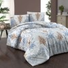 Lenjerie pat dublu bumbac 100% ranforce Lara Blue cu design baroc