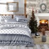 Lenjerie pat dublu Craciun bumbac 100% ranforce, Nazenin Home, Winter Grey