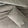 Lenjerie pat dublu cu elastic Cotton Box Mote Tile Red bumbac ranforce model geometric în nuante naturale