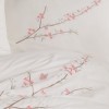 Lenjerie pat dublu poplin fin cu broderie florala Vera crem