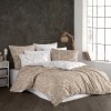 Lenjerie de pat Nazenin Home Mercer din bumbac 100% ranforce cu design marmură bej și alb