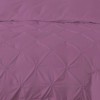 Llenjerie de pat din finet mov pudra cu pliuri decorative, 6 piese