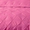 lenjerie de pat din finet roz siclam cu pliuri decorative, 6 piese
