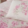 Lenjerie Floren Roz cu imprimeu floral si frunze gri-bej
