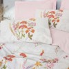 lenjerie pat dublu Lilura Roz cu flori Cotton Box