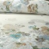 Lenjerie pat dublu satin TAC Celesse cu imprimeu floral elegant in nuante de crem, bej, ivoire si bleu pastel