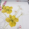 Lenjerie de pat albă din bumbac satinat cu flori colorate și frunze verzi, set TAC
