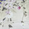 Lenjerie de pat Desire, bumbac satinat, imprimeu flori albe, roșii și mov pe fundal gri, set 6 piese