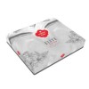Lenjerie de pat CottonBox Elite Ecru, design floral digital crem și portocaliu, bumbac 100% satinat mercerizat