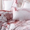 Lenjerie pat de lux cu broderie din satin, Elite CottonBox, Gules Red