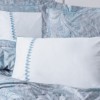 Lenjerie pat de lux cu broderie din satin, Elite CottonBox, Stilla Blue