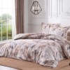 lenjerie pat dublu bumbac satinat TAC Griffin imprimeu abstract bej elegant