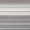 Lenjerie pat dublu TAC Mako Satin Moonlit bumbac satinat model geometric crem bej maro negru